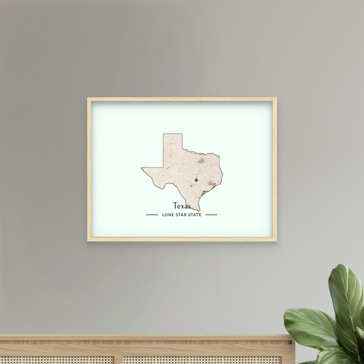 Texas State Poster - Boundary Map 7