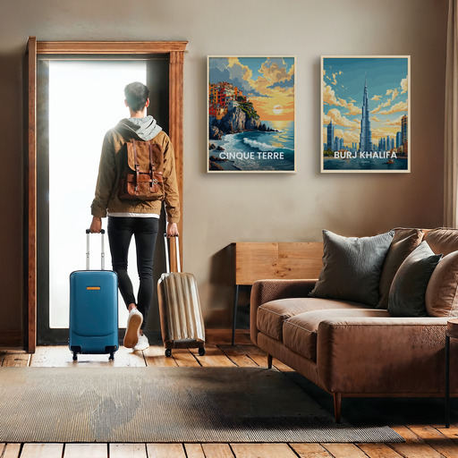 Cinque Terre Travel Print - Vintage Travel Art Poster 11