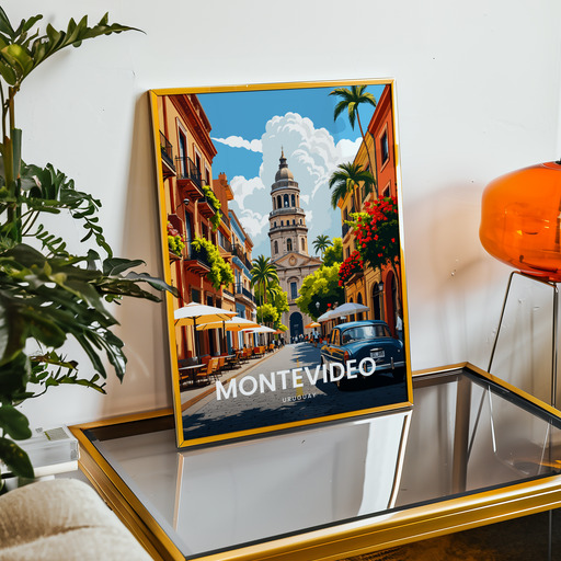 Montevideo Travel Print - Vintage Travel Art Poster 8