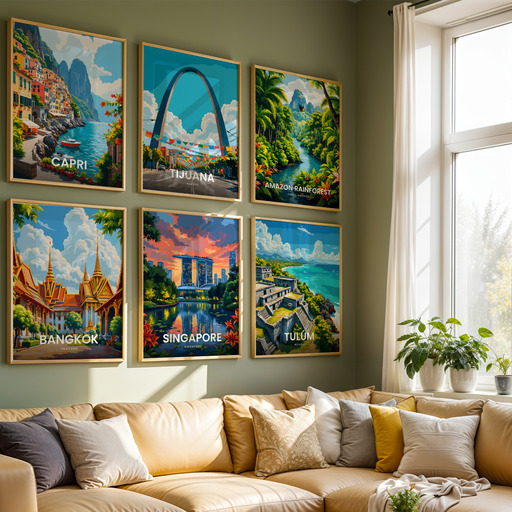 Singapore Travel Print - Vintage Travel Art Poster 8