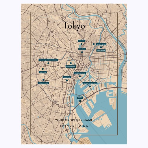 Tokyo Airbnb Tourist Poster in Road Trip - Street Map 6