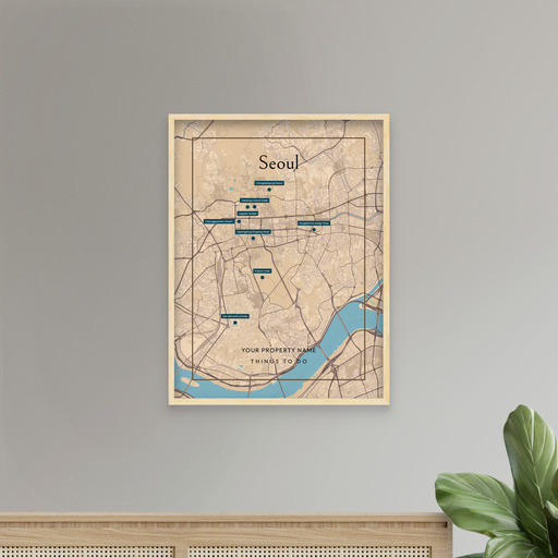 Seoul Airbnb Tourist Poster in Road Trip - Street Map 8
