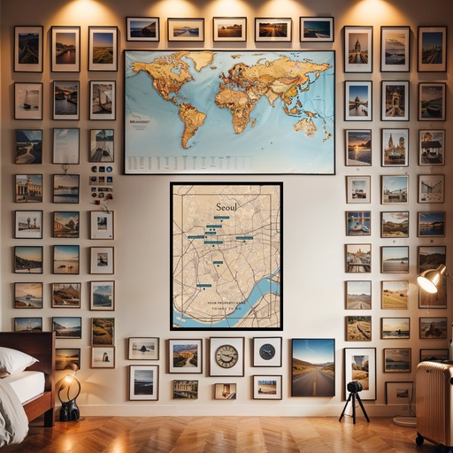 Seoul Airbnb Tourist Poster in Road Trip - Street Map 9