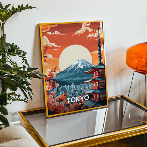 Tokyo Travel Print - Vintage Travel Art Poster 9