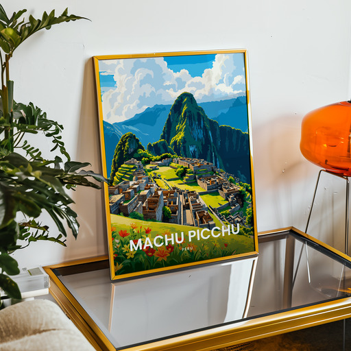 Machu Picchu Travel Print - Vintage Travel Art Poster  9