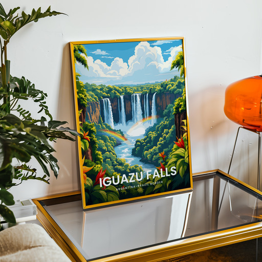 Iguazu Falls Travel Print - Vintage Travel Art Poster 9
