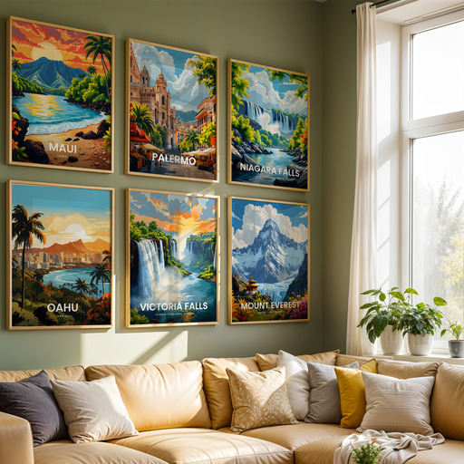 Victoria Falls Travel Print - Vintage Travel Art Poster 8