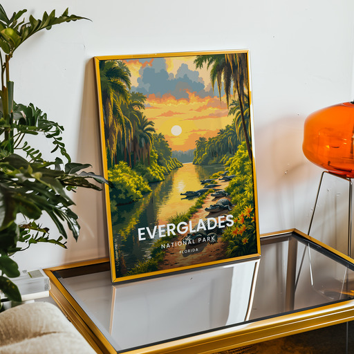 Everglades National Park Travel Print - Vintage Travel Art Poster 9