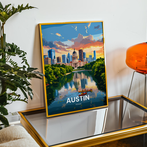 Austin Travel Print - Vintage Travel Art Poster 9
