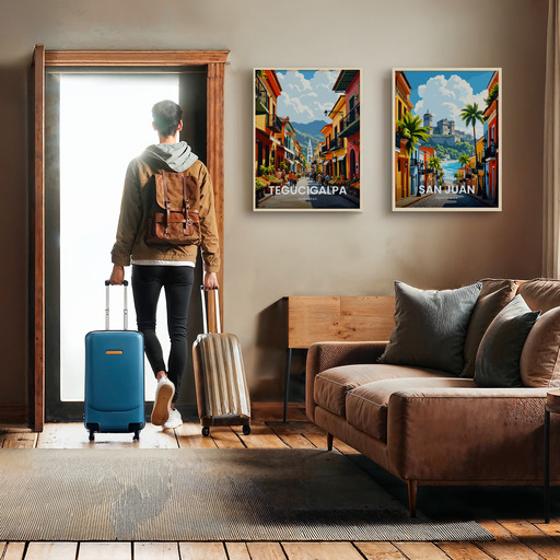 Tegucigalpa Travel Print - Vintage Travel Art Poster 11