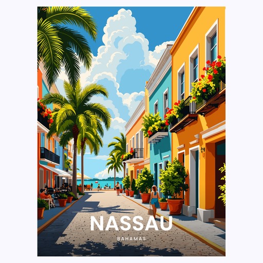 Nassau Travel Print - Vintage Travel Art Poster 6