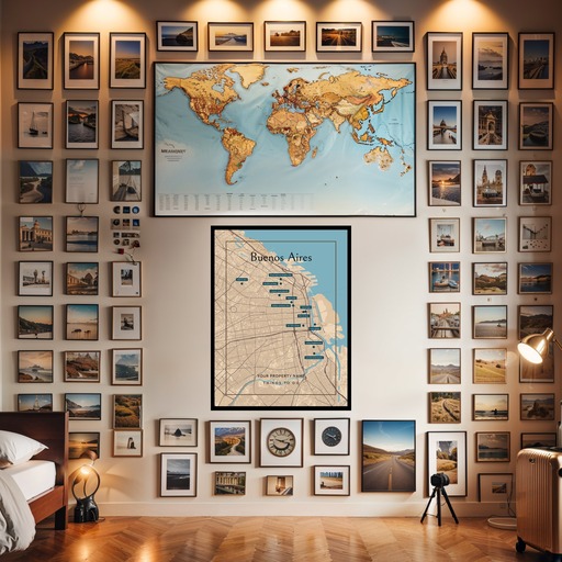 Buenos Aires Airbnb Tourist Poster in Road Trip - Street Map 9