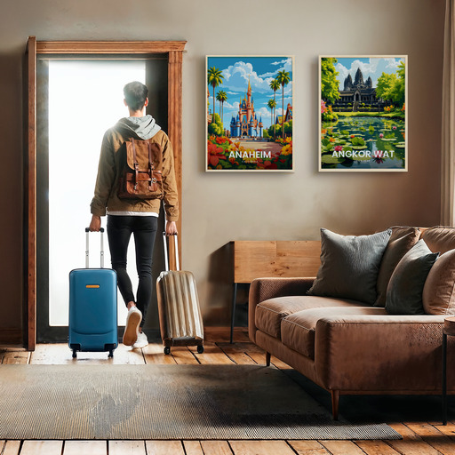 Anaheim Travel Print - Vintage Travel Art Poster 11