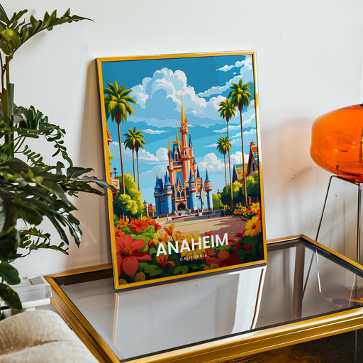 Anaheim Travel Print - Vintage Travel Art Poster 9