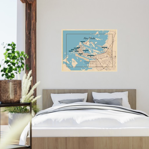 Abu Dhabi Airbnb Tourist Poster in Road Trip - Street Map 9