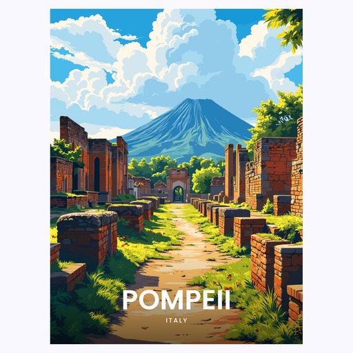 Pompeii Travel Print - Vintage Travel Art Poster 6