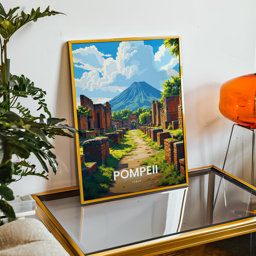 Pompeii Travel Print - Vintage Travel Art Poster 9