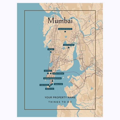 Mumbai Airbnb Tourist Poster in Road Trip - Street Map 6