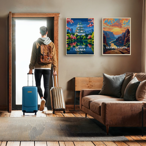 Osaka Travel Print - Vintage Travel Art Poster 11