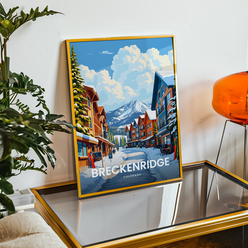 Breckenridge Travel Print - Vintage Travel Art Poster 9
