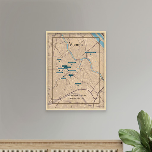 Vienna Airbnb Tourist Poster in Road Trip - Street Map 8