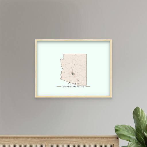 Arizona State Poster - Boundary Map 7