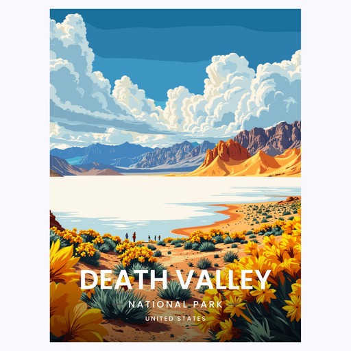 Death Valley National Park Travel Print - Vintage Travel Art Poster 6