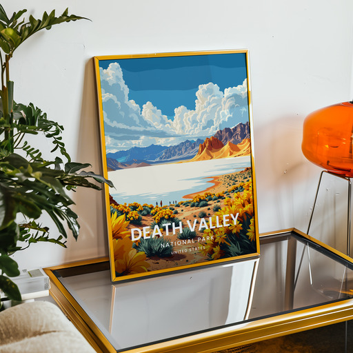 Death Valley National Park Travel Print - Vintage Travel Art Poster 9