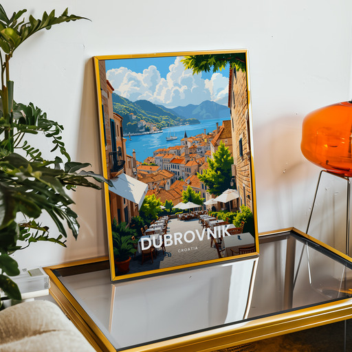 Dubrovnik Travel Print - Vintage Travel Art Poster 9