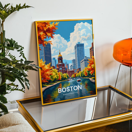 Boston Travel Print - Vintage Travel Art Poster 9