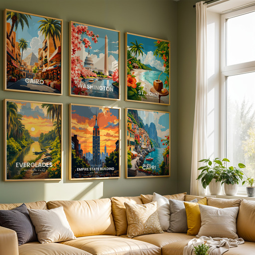 Empire State Building Travel Print - Vintage Travel Art Poster 8