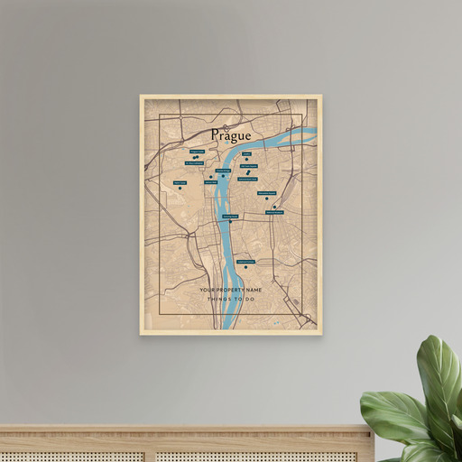 Prague Airbnb Tourist Poster in Road Trip - Street Map 7