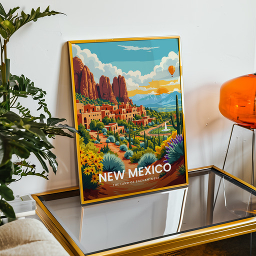 New Mexico Travel Print - Vintage Travel Art Poster 9