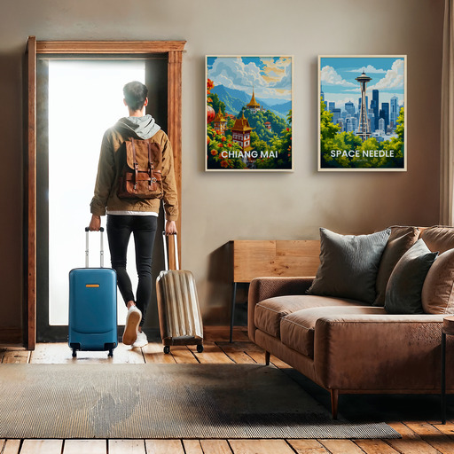 Chiang Mai Travel Print - Vintage Travel Art Poster 11