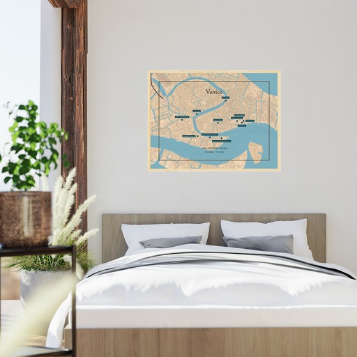 Venice Airbnb Tourist Poster in Road Trip - Street Map 10