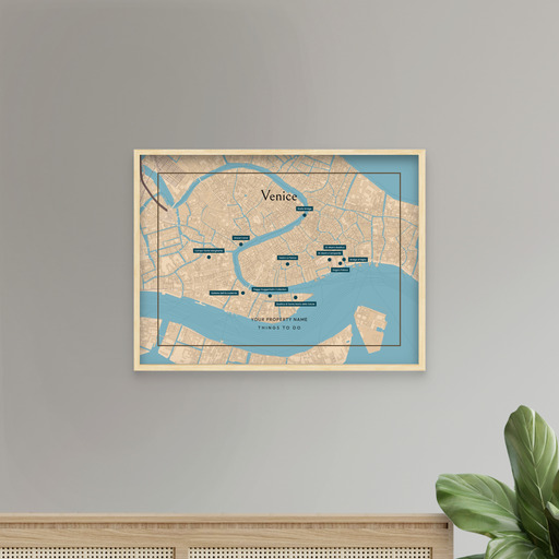 Venice Airbnb Tourist Poster in Road Trip - Street Map 8