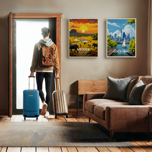 Kruger National Park Travel Print - Vintage Travel Art Poster 11