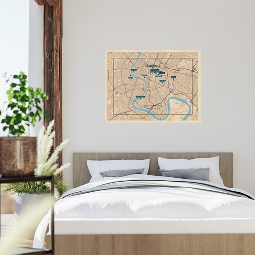 Bangkok Airbnb Tourist Poster in Road Trip - Street Map 9