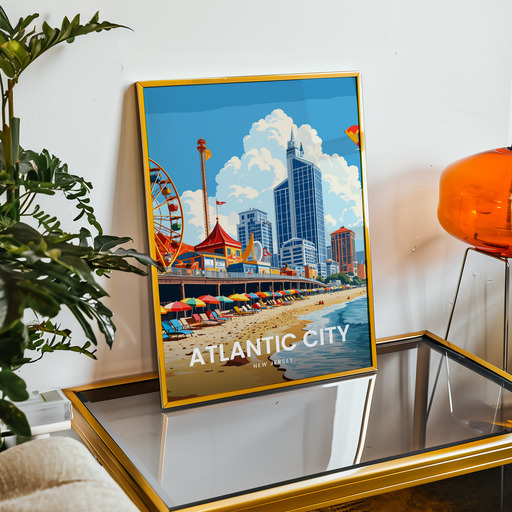 Atlantic City Travel Print - Vintage Travel Art Poster 9