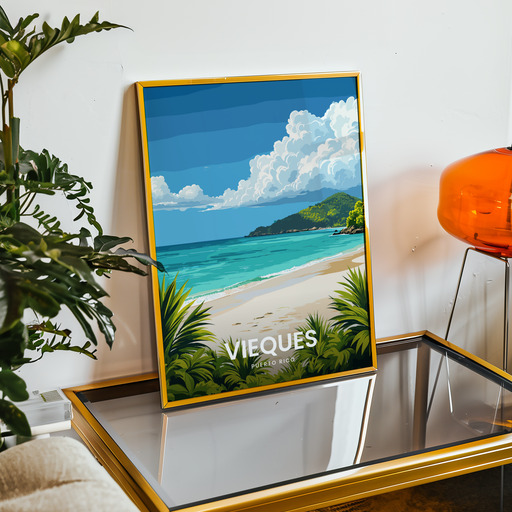 Vieques Travel Print - Vintage Travel Art Poster 9