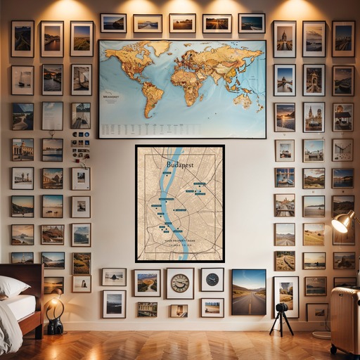 Budapest Airbnb Tourist Poster in Road Trip - Street Map 9