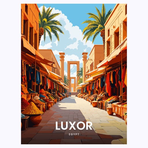 Luxor Travel Print - Vintage Travel Art Poster 6