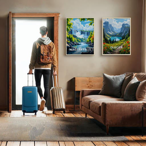 Niagara Falls Travel Print - Vintage Travel Art Poster 11