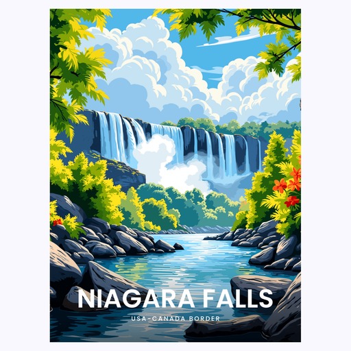 Niagara Falls Travel Print - Vintage Travel Art Poster 6