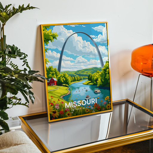 Missouri Travel Print - Vintage Travel Art Poster 9
