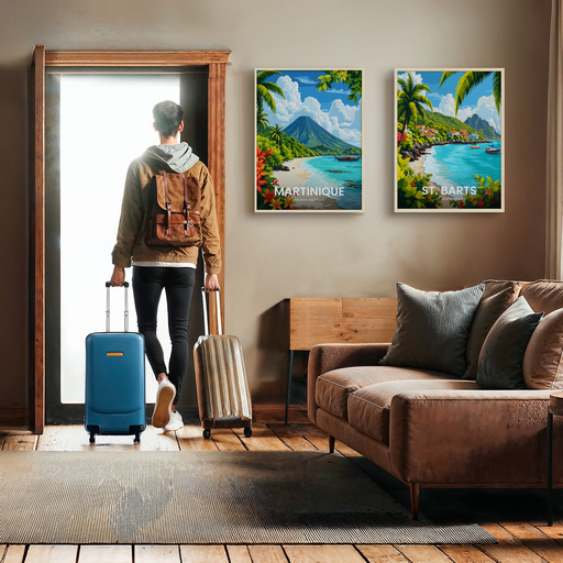 Martinique Travel Print - Vintage Travel Art Poster 11