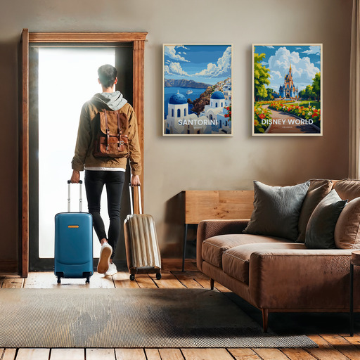 Santorini Travel Print - Vintage Travel Art Poster 10