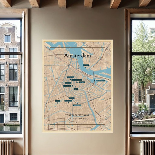 Amsterdam Airbnb Tourist Poster in Road Trip - Street Map 10