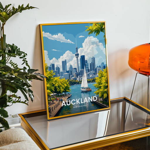 Auckland Travel Print - Vintage Travel Art Poster 9