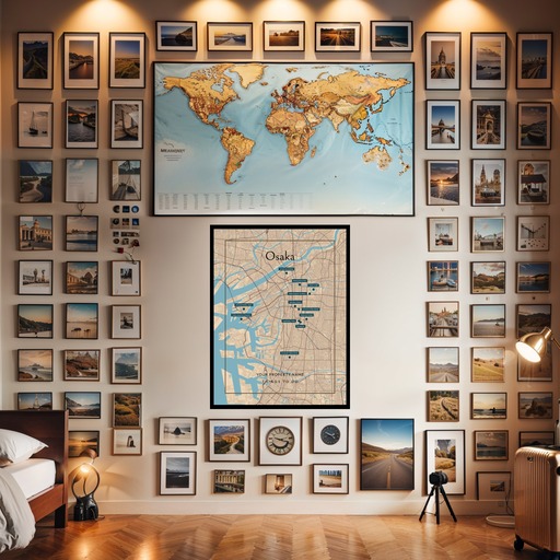 Osaka Airbnb Tourist Poster in Road Trip - Street Map 9